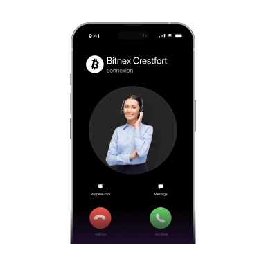 Connexion Bitnex Crestfort application mobile
