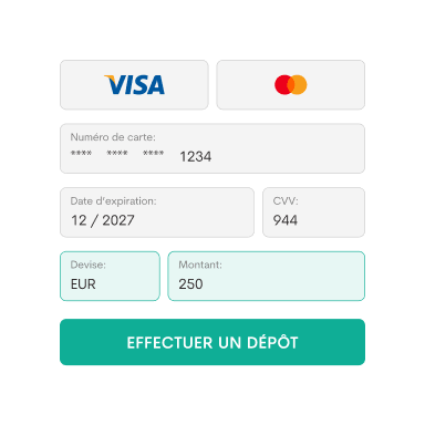 Investissement automatique Bitnex Crestfort dépôt